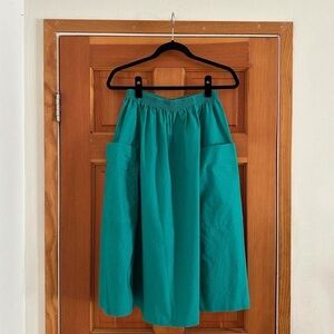 Vintage 80s summery Cottage Midi Skirt